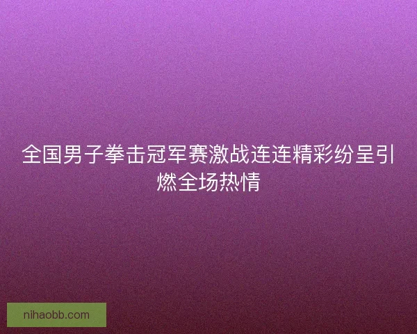 全国男子拳击冠军赛激战连连精彩纷呈引燃全场热情